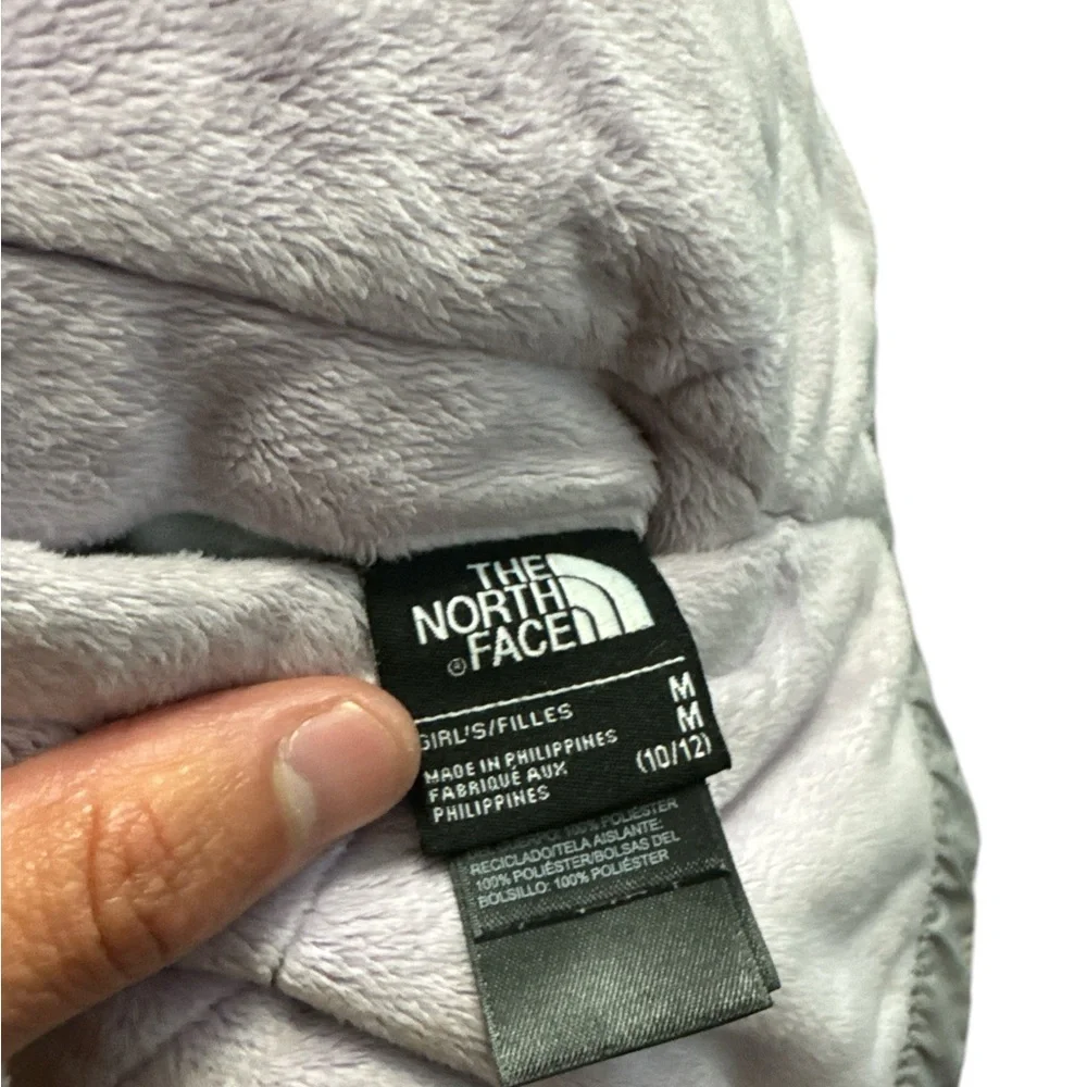 The North Face‎ Girls Size Medium 10/12 Lavender/Gray Reversible Zip Up Coat